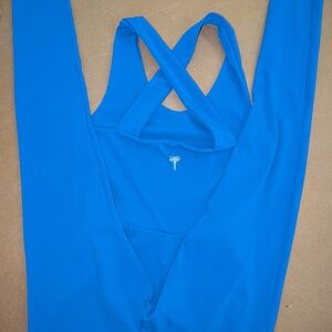 Yes Flâneuse Bright Blue Cross-Back Sports Bodysuit